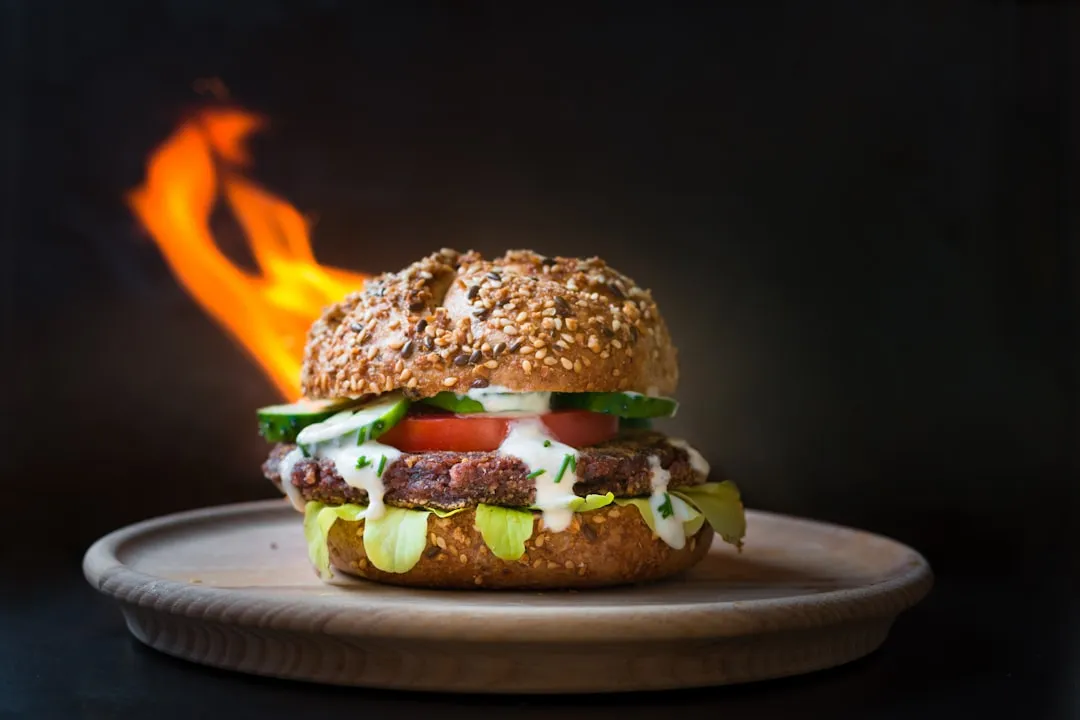 Photo vegetarian burger