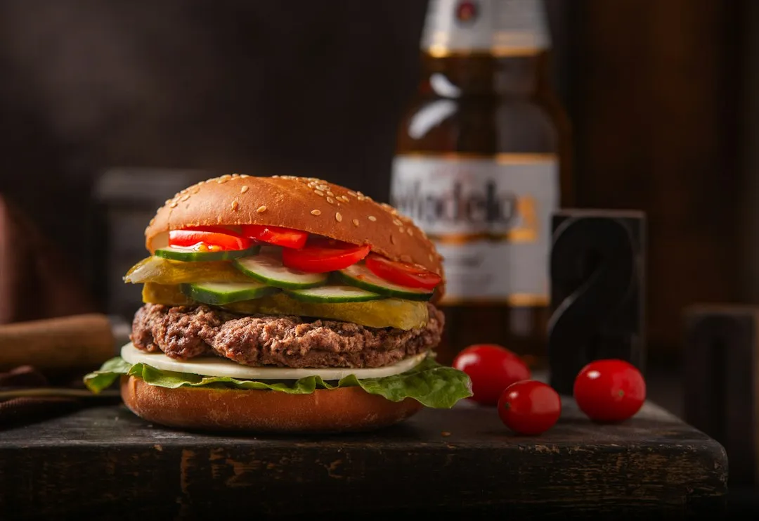 Photo homemade burgers recipe